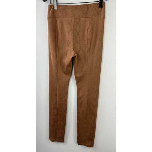 Good American Snake Print The Boss Pant Skinny Zipper Cognac Hi Rise Size 3 - Picture 10 of 10